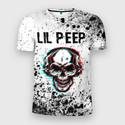Мужская спорт-футболка Lil Peep ЧЕРЕП Краска