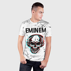 Футболка спортивная мужская Eminem ЧЕРЕП Потертости, цвет: 3D-принт — фото 2