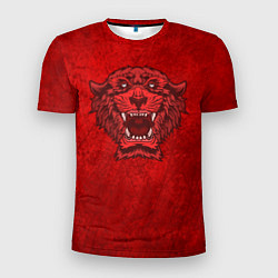Мужская спорт-футболка Красный тигр