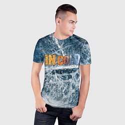 Футболка спортивная мужская IN COLD horizontal logo with ice, цвет: 3D-принт — фото 2