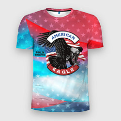 Футболка спортивная мужская Американский орел USA, цвет: 3D-принт