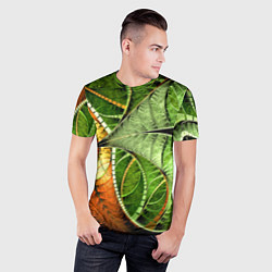 Футболка спортивная мужская Растительный абстрактный фрактальный паттерн Veget, цвет: 3D-принт — фото 2
