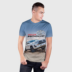Футболка спортивная мужская Toyota Hilux Rogue Off-road vehicle Тойота - прохо, цвет: 3D-принт — фото 2