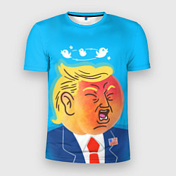 Мужская спорт-футболка Дональд Трамп и Твиттер