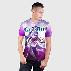Футболка спортивная мужская Райден Сёгун Raiden Shogun Genshin impact, цвет: 3D-принт — фото 2