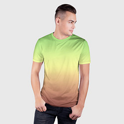 Футболка спортивная мужская Градиент Фисташки Gradient, цвет: 3D-принт — фото 2