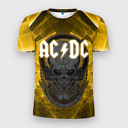 Мужская спорт-футболка AC DC SKULL ROCK
