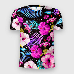 Футболка спортивная мужская Floral pattern Summer night Fashion trend, цвет: 3D-принт