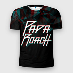 Мужская спорт-футболка Papa roach Glitch Big Logo