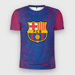 Мужская спорт-футболка Barcelona брызги красок