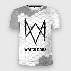 Мужская спорт-футболка Watch Dogs Glitch на темном фоне FS