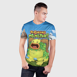 Футболка спортивная мужская My singing monsters Избалолист Entbrat, цвет: 3D-принт — фото 2