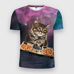Мужская спорт-футболка Космический котёнок диджей Space DJ Cat