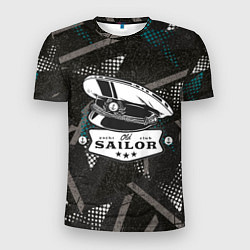 Мужская спорт-футболка Фуражка кепка моряка - матроса