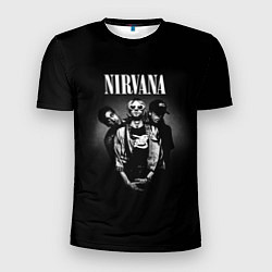 Футболка спортивная мужская Nirvana рок-группа, цвет: 3D-принт