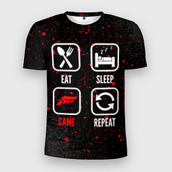 Мужская спорт-футболка Eat, Sleep, Forza Horizon, Repeat