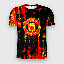 Мужская спорт-футболка Manchester united краска
