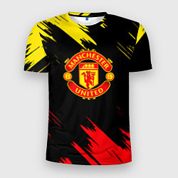 Футболка спортивная мужская Manchester united Texture, цвет: 3D-принт