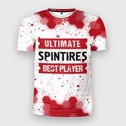 Мужская спорт-футболка Spintires: красные таблички Best Player и Ultimate