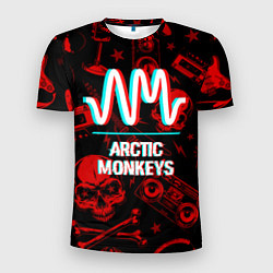 Мужская спорт-футболка Arctic Monkeys Rock Glitch