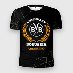 Мужская спорт-футболка Лого Borussia и надпись Legendary Football Club на