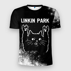 Мужская спорт-футболка Группа Linkin Park и Рок Кот