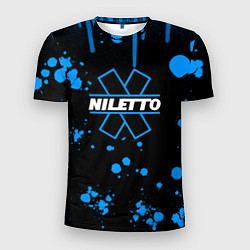 Мужская спорт-футболка Нилето niletto потёки и капли краски