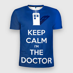Мужская спорт-футболка Keep calm Im the Doctor