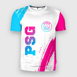 Футболка спортивная мужская PSG Neon Gradient, цвет: 3D-принт