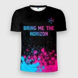 Футболка спортивная мужская Bring Me the Horizon Neon Gradient, цвет: 3D-принт