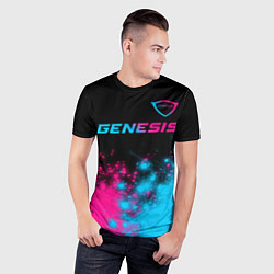 Футболка спортивная мужская Genesis Neon Gradient, цвет: 3D-принт — фото 2