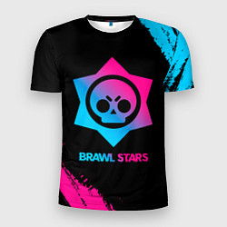 Мужская спорт-футболка Brawl Stars Neon Gradient