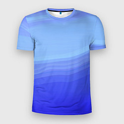 Футболка спортивная мужская Blue abstract pattern, цвет: 3D-принт