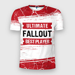 Мужская спорт-футболка Fallout: красные таблички Best Player и Ultimate