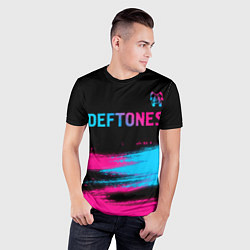 Футболка спортивная мужская Deftones Neon Gradient, цвет: 3D-принт — фото 2