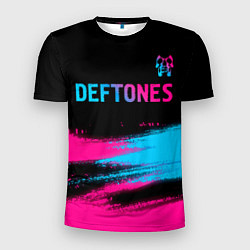 Мужская спорт-футболка Deftones Neon Gradient