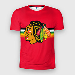 Мужская спорт-футболка Чикаго Блэкхокс форма