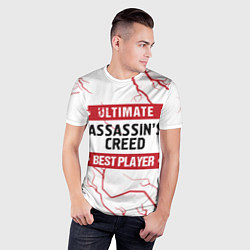 Футболка спортивная мужская Assassins Creed: красные таблички Best Player и Ul, цвет: 3D-принт — фото 2