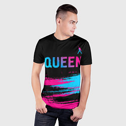 Футболка спортивная мужская Queen Neon Gradient, цвет: 3D-принт — фото 2