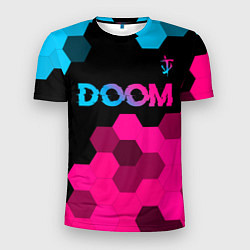 Футболка спортивная мужская Doom Neon Gradient, цвет: 3D-принт