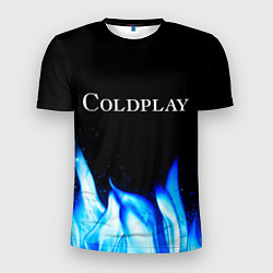 Мужская спорт-футболка Coldplay Blue Fire
