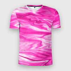 Футболка спортивная мужская Розовая мраморная текстура, цвет: 3D-принт