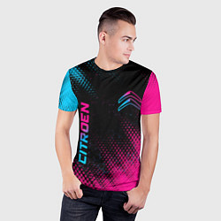 Футболка спортивная мужская Citroen - Neon Gradient, цвет: 3D-принт — фото 2