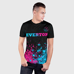 Футболка спортивная мужская Everton - neon gradient, цвет: 3D-принт — фото 2