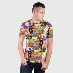 Футболка спортивная мужская Котики-такие котики, цвет: 3D-принт — фото 2