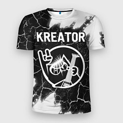 Мужская спорт-футболка Kreator кот - краска