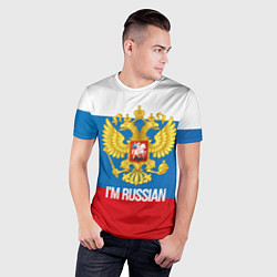 Футболка спортивная мужская Im Russian, цвет: 3D-принт — фото 2