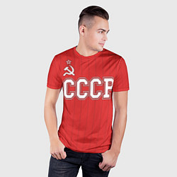 Футболка спортивная мужская Союз Советских Социалистических Республик, цвет: 3D-принт — фото 2