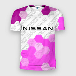 Футболка спортивная мужская Nissan pro racing: символ сверху, цвет: 3D-принт