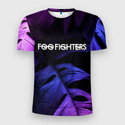 Мужская спорт-футболка Foo Fighters neon monstera
